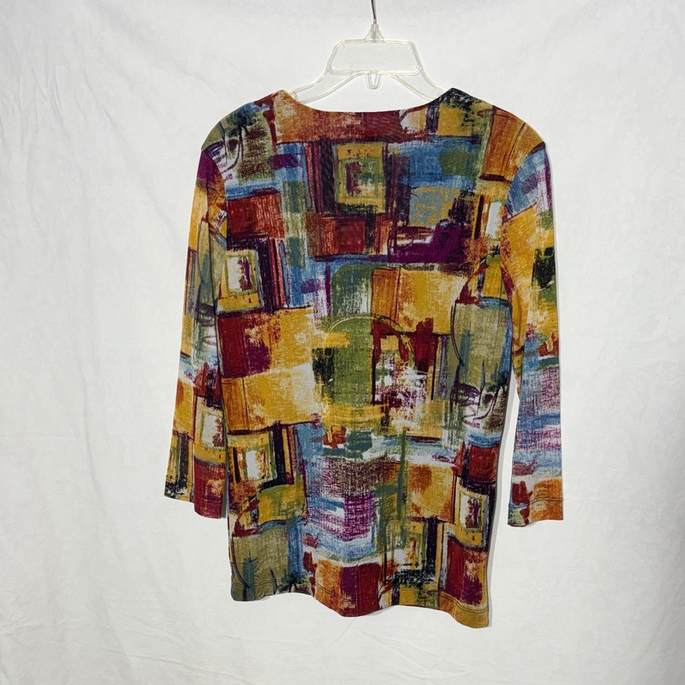 Chico's Multicolor V-Neck Top - Picture 3 of 3